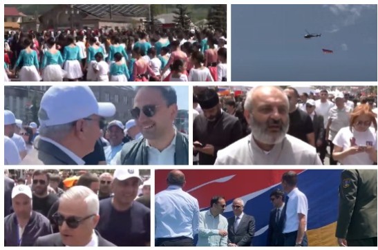 Մհեր Գրիգորյանը, Տիգրան Ավինյանը, Աղվան Հովսեփյանը, Սամվել Ալեքսանյանը և Բագրատ Սրբազանը մասնակցում են Բաշ-Ապարանի հաղթանակի 107-ամյակի միջոցառմանը