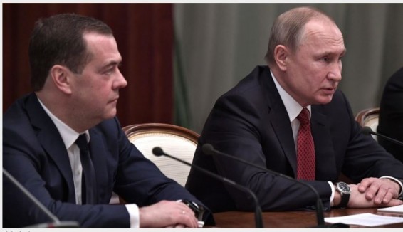 Путин наградил Медведева орденом «За заслуги перед Отечеством» IV степени