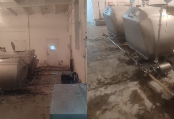 Работа цеха по производству молочных продуктов компании «Аштарак Милк» закрыта из-за грубых нарушений