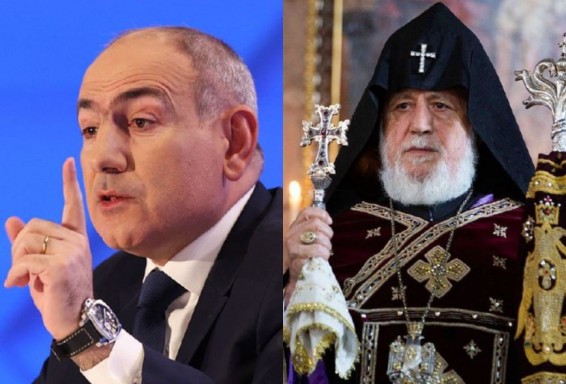 Пашинян обвинил Католикоса Гарегина II и некоторых других священнослужителей в 