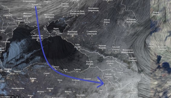 Հյուսիս-արևմուտքից մեզ մոտեցող ցիկլոնը. Սուրենյանը լուսանկար է հրապարակել