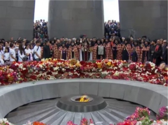 Գարեգին Բ–ն Ծիծեռնակաբերդում է. այստեղ է բերվել Հայոց ցեղաuպանության սրբոց նահատակաց մասունքարանը