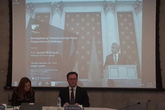 Դեսպան Մկրտչյանը դասախոսություն է կարդացել Բեյրութի ամերիկյան համալսարանում