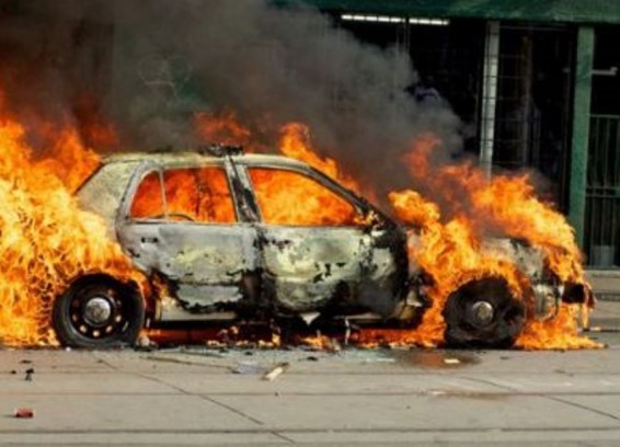 Արմավիրում մեքենա է այրվել