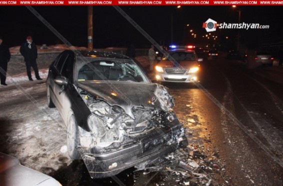 Երևանի Խ. Դաշտենցի փողոցում բախվել են «Մերսեդես» և «Միցուբիշի» մակնիշի ավտոմեքենաները. կան վիրավորներ