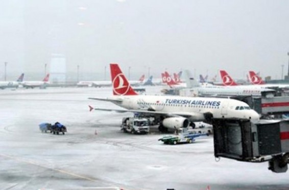 Ստամբուլի օդանավակայանում եղանակային անբարենպաստ պայմանների պատճառով չեղարկվել է 338 չվերթ