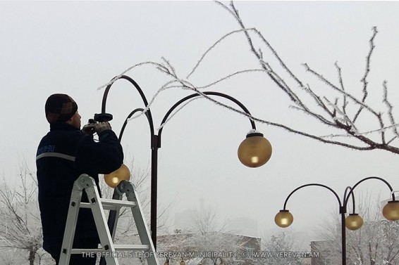 Ամենօրյա աշխատանքներ` Երևանի արտաքին լուսավորության ցանցում