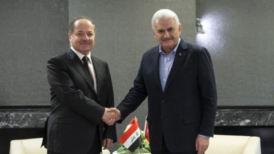 Премьер-министр Йылдырым встретился с Месудом Барзани