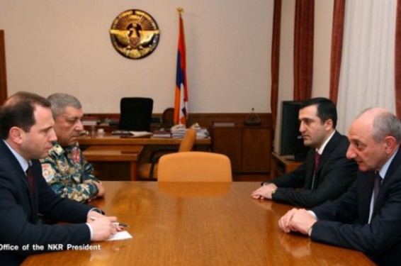 Բակո Սահակյանը և Դավիթ Տոնոյանը քննարկել են Արցախի և Հայաստանի ԱԻ կառույցների կապերի խորացման հարցեր