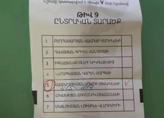 Հայտնաբերվել է տեսախցիկ՝ քվեախցիկի վերևում