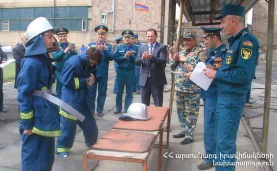 Մրցում են ՀՀ բոլոր մարզերի պատանի հրշեջ-փրկարարները