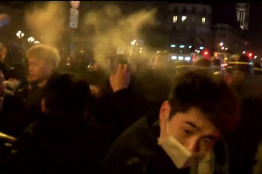 Փարիզում ոստիկանությունը արցունքաբեր գազ է օգտագործել ցուցարարների դեմ