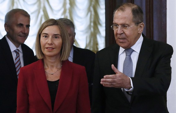 Пресс-конференция Сергея Лаврова и Федерики Могерини