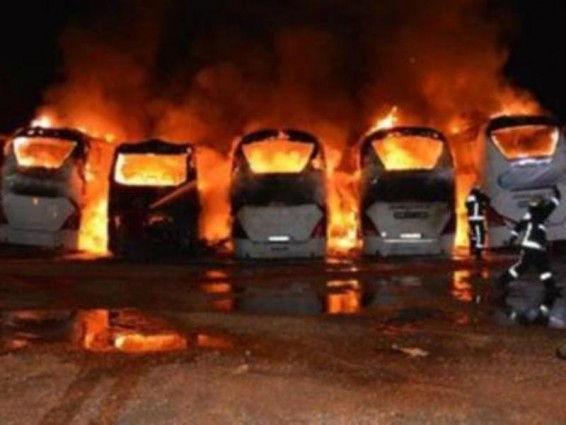 Թուրքիայում միանգամից 6 միջքաղաքային ավտոբուս է այրվել