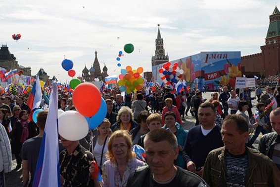 Մոսկվայում մայիսմեկյան ցույցին մասնակցել է շուրջ 130 հազար մարդ