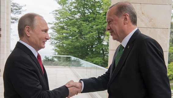 Путин проводит встречу с Эрдоганом