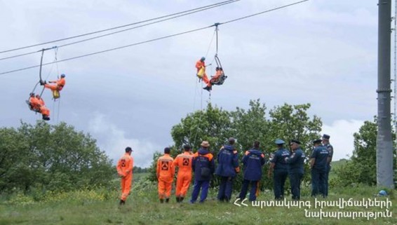 Աննախադեպ վարժանք Ծաղկաձորի ճոպանուղիում