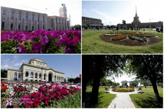 Շարունակվում է մայրաքաղաքի ծաղկանոցների և սիզամարգերի խնամքի աշխատանքները