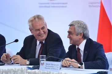 Հայաստանի եվ Չեխիայի նախագահները ներկա են գտնվել հայ-չեխական գործարար համաժողովի բացմանը