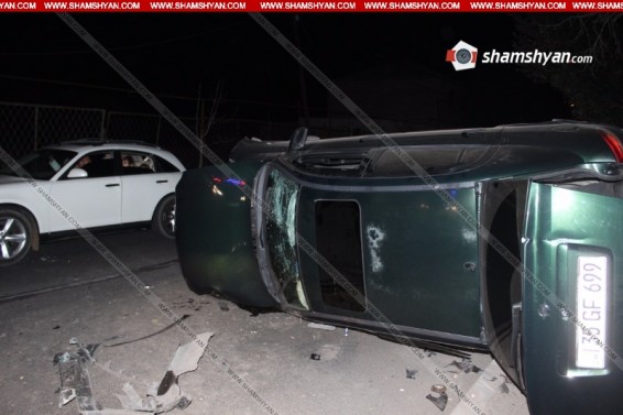 Խոշոր ավտովթար Երևանում. «Վարդավառ»-ի այգու մոտ Opel-ը կողաշրջվել է. կա վիրավոր.